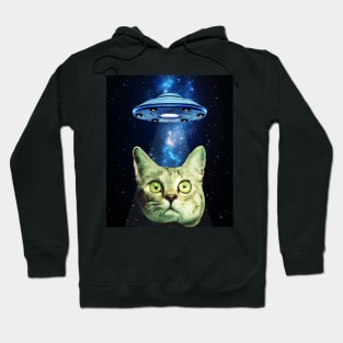 Cat UFO Space Galaxy Hoodie